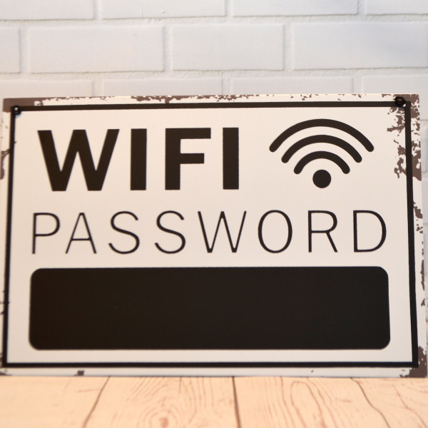 Bordje WiFi met password