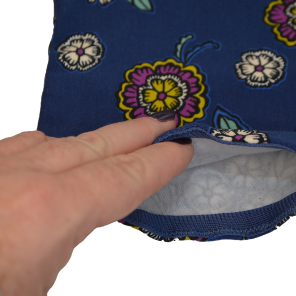 Stomahoes of Stomacover kobalt blauw met bloemen