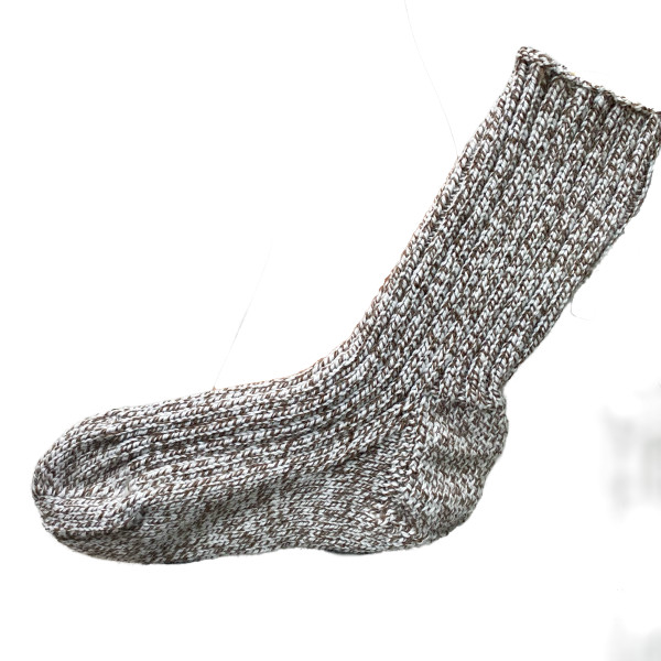 Geitenwollen sokken maat 43/44 bruin gemeleerd