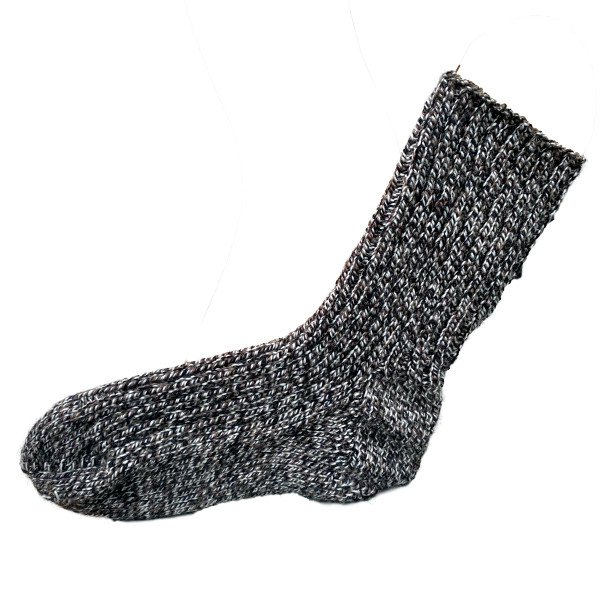 Geitenwollen sokken maat 45/46 bruin zwart gemeleerd