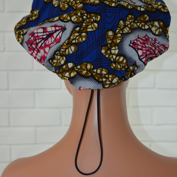 Operatiemuts of OK muts voor afro haar en lang haar Afrika blue goud en roze