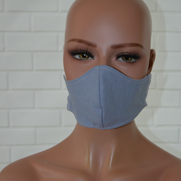 Mondkapje of gezichtsmasker licht blauw uni