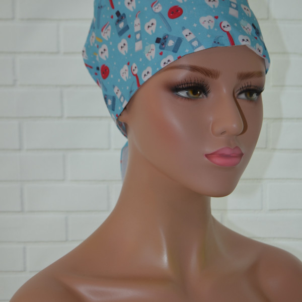 Operatiemuts of OK muts blauw met tandpasta
