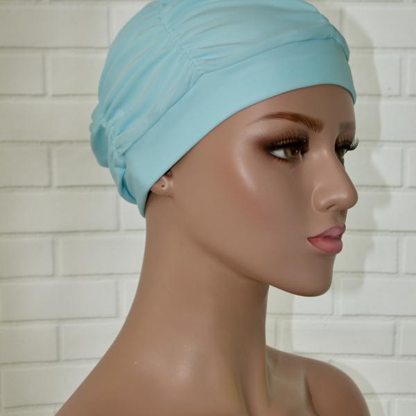 Badmuts chemomuts licht blauw one size