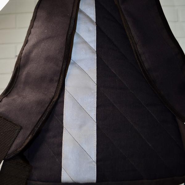 Stoere handgemaakte brandweertas of rugtas met logo