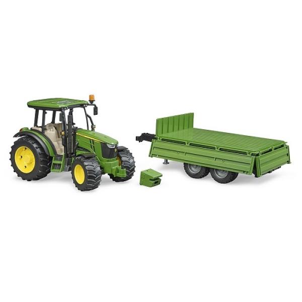 Bruder John Deer met kiepaanhanger