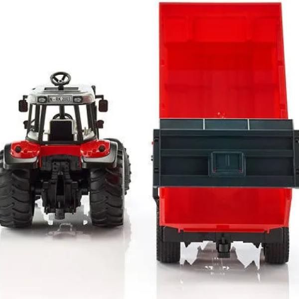 Bruder Massey Ferguson tractor met aanhanger