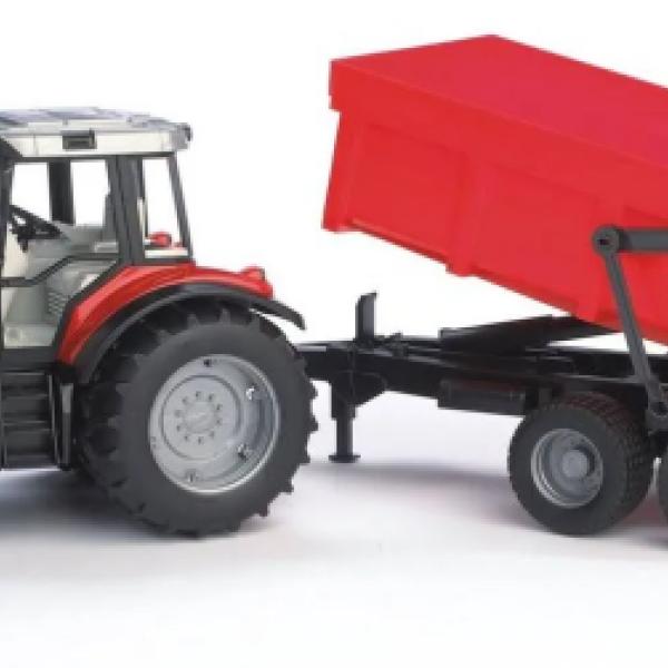 Bruder Massey Ferguson tractor met aanhanger