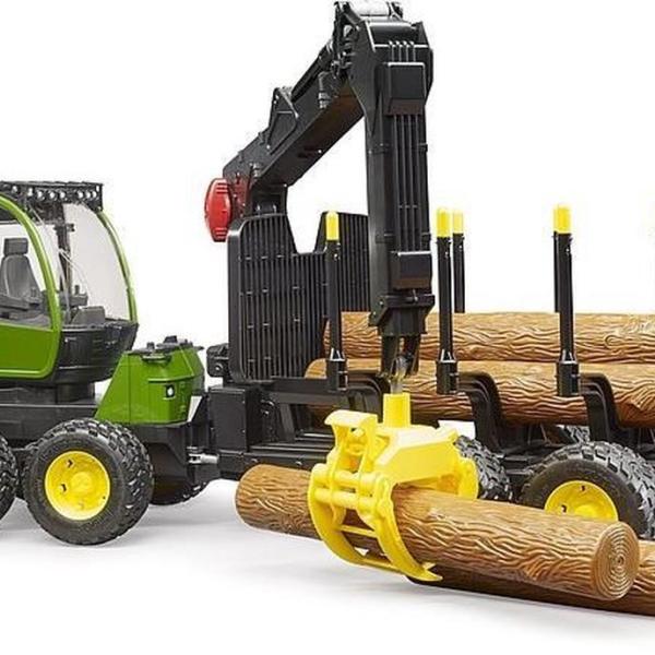 Bruder John Deere met bomentrailer