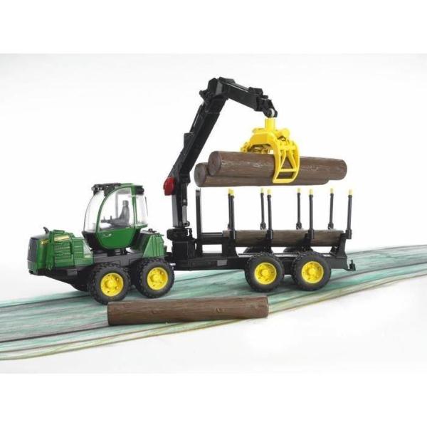 Bruder John Deere met bomentrailer