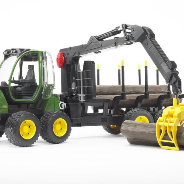 Bruder John Deere met bomentrailer