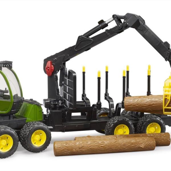 Bruder John Deere met bomentrailer