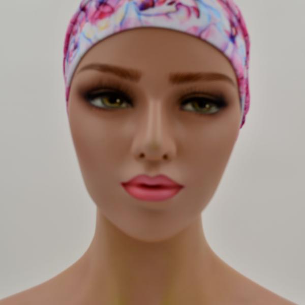 Badmuts chemomuts roze/blauw one size