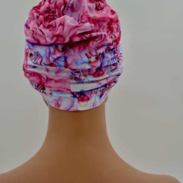 Badmuts chemomuts roze/blauw one size