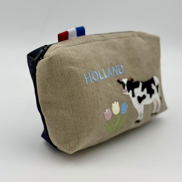 Toilettas van ptt postzak koe tulp