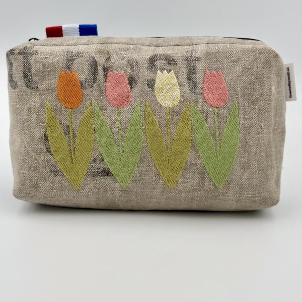 Toilettas van ptt postzak zachte tulp