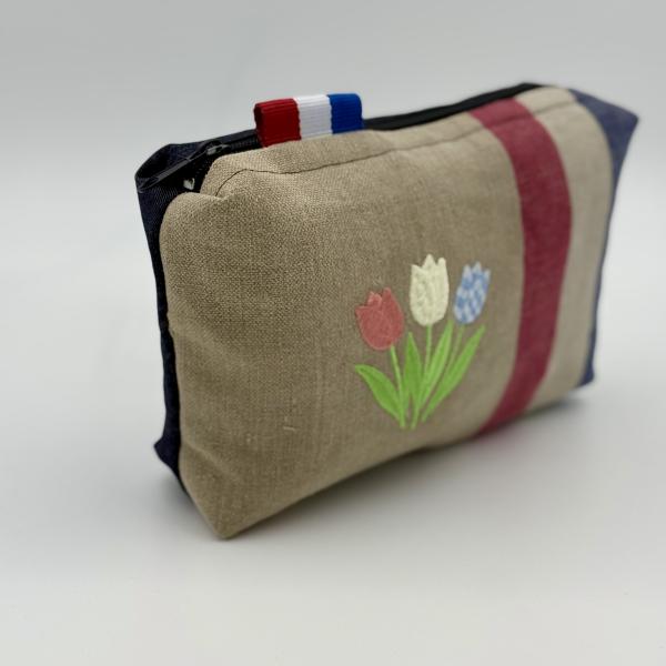 Toilettas van ptt postzak 3 tulpen