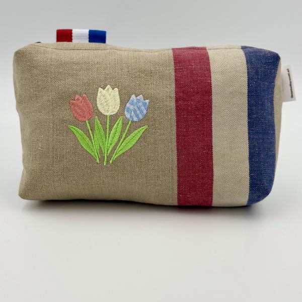 Toilettas van ptt postzak 3 tulpen