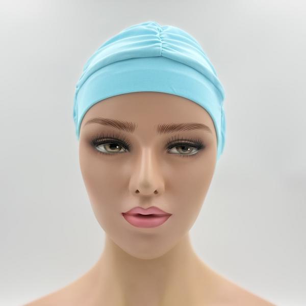 Badmuts chemomuts licht blauw one size
