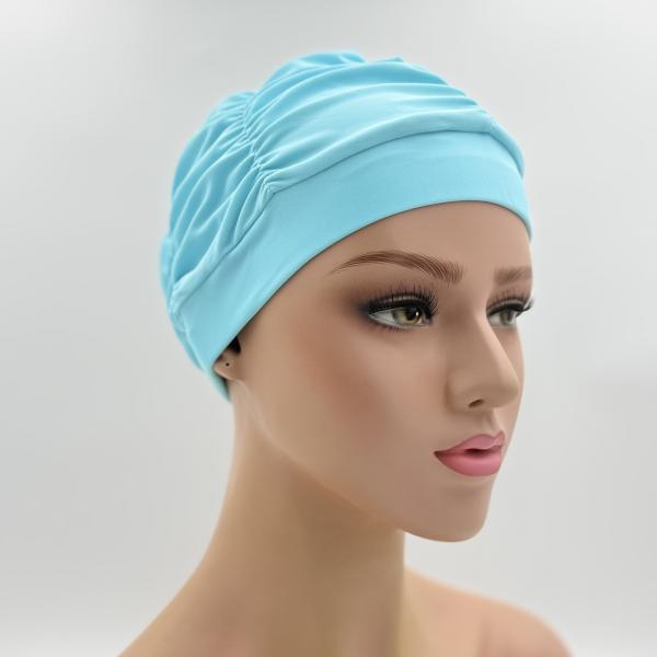 Badmuts chemomuts licht blauw one size