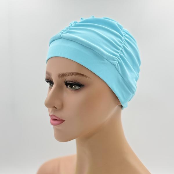 Badmuts chemomuts licht blauw one size