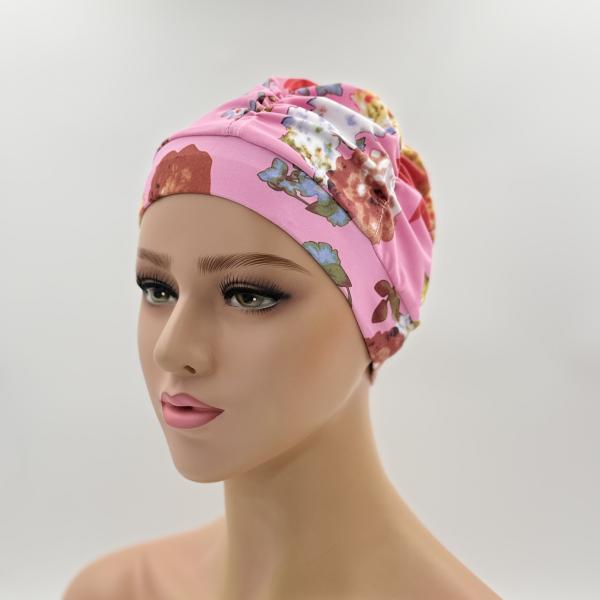Badmuts chemomuts frisse roze kleuren one size