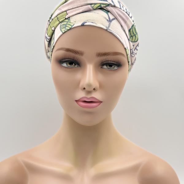 Handgemaakte chemo muts Betty zacht zalm maat M
